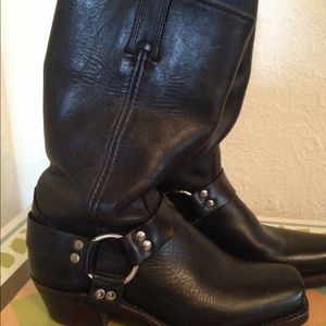 Frye Black Motorcycle boots